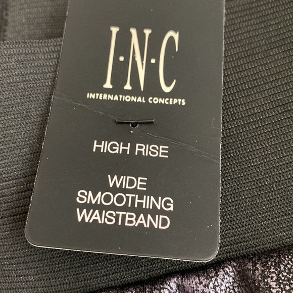 Inc Black Women's Metallic High Rise Leggings Size Small - Picture 2 of 3